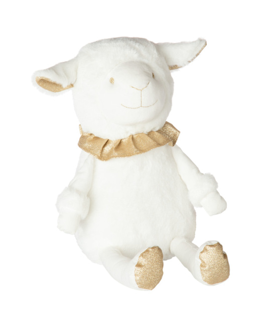 Mouton en peluche à détails dorés - Hiver magique