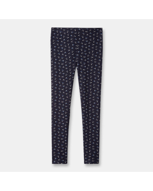 Leggings longs imprimés bleu fille