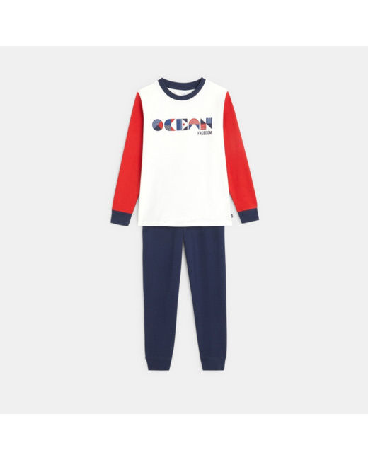 Pyjama 2 pièces en jersey "Ocean Freedom" rouge garçon
