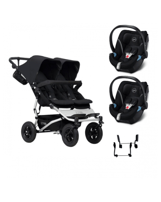 Poussette double Duet V3.2 + 2 coques Cybex Aton 5