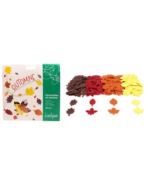 Gommettes En Mousse Pailletée - Automne