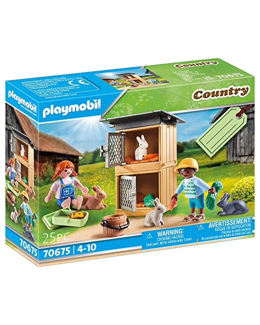 Playmobil City Life - Ensemble cadeau enfants et lapins