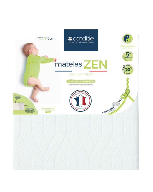 Matelas bébé  Zen déhoussable 360° - 70x140cm