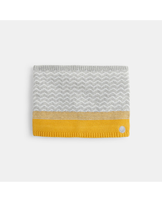 Snood chaud en tricot et polaire gris fille