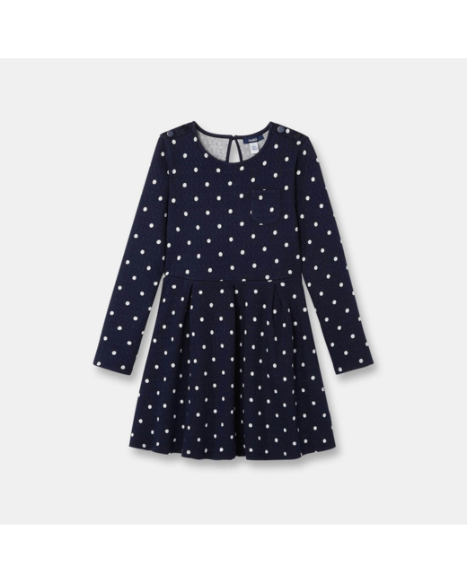 Robe en molleton bleue fille