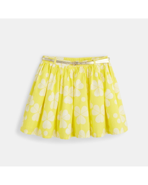 Jupe imprimée jaune fille