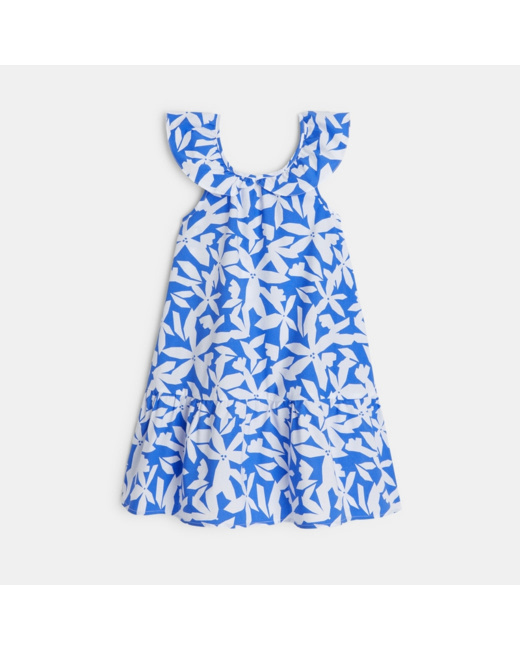 Robe chic imprimée bleue fille