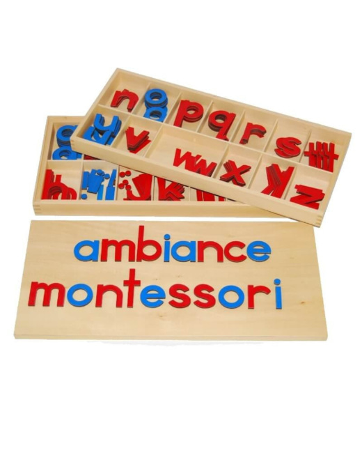 Grand alphabet mobile script en bois