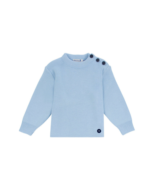 Pull marin uni "Fouesnant" Kids - laine - Reflet