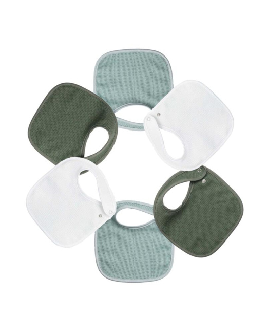 6 bavoirs naissance Nid d'abeille