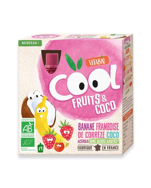 Cool Fruits - Banane Framboise de Corrèze lait de Coco Acérola