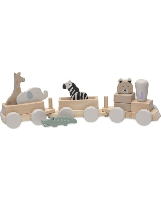 Train de construction en bois Jungle Jambo
