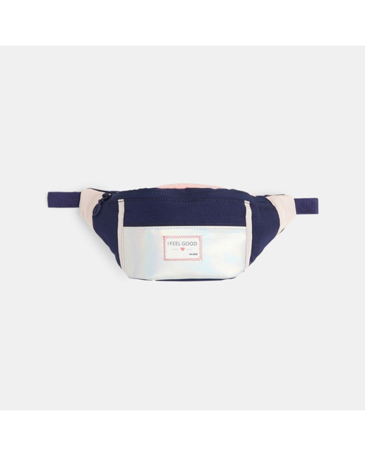Sac banane "I feel good" bleu fille