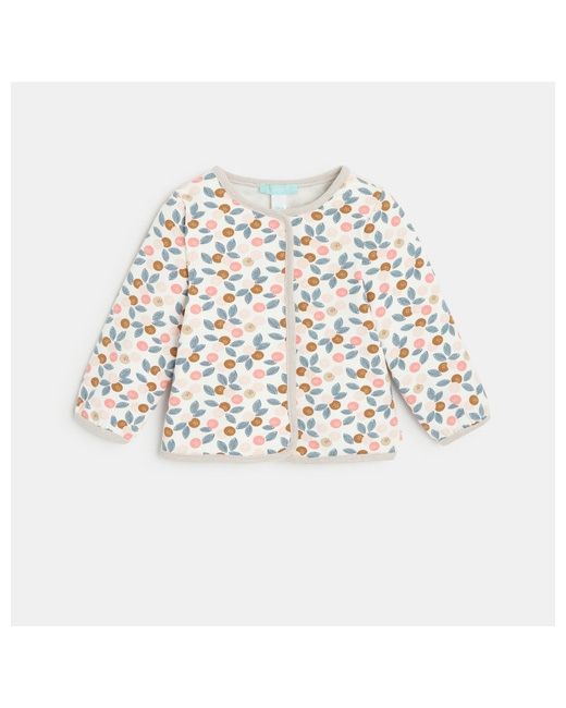 Veste fine doublure polaire fleurie