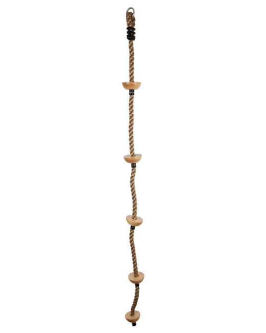 Corde à grimper avec marches en bois