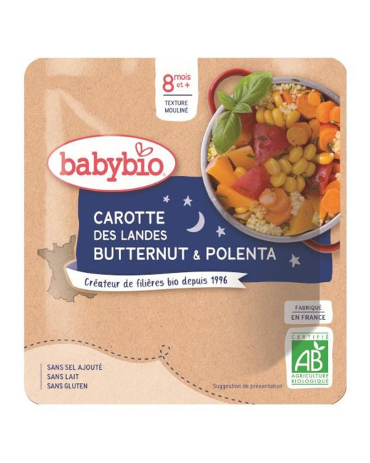 Bonne Nuit Carotte des Landes Courge Butternut de Provence & Polenta