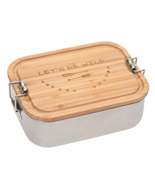 Boîte à goûter en inox et bambou Adventure