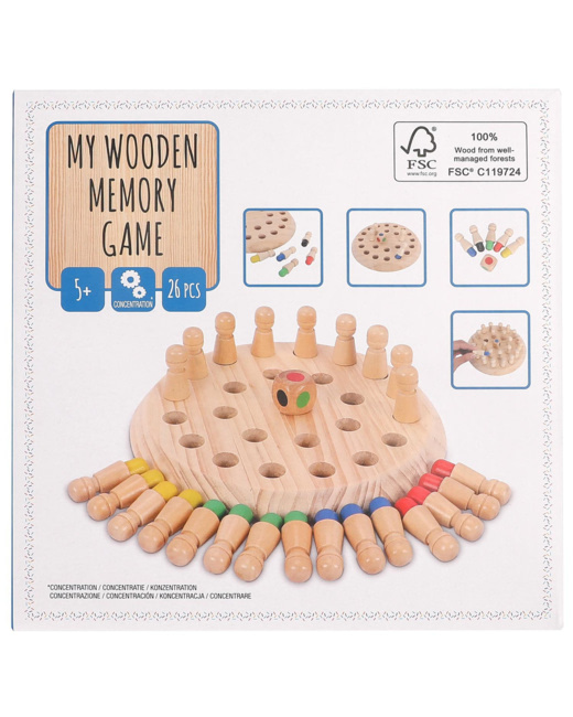 Jeu de mémoire en bois