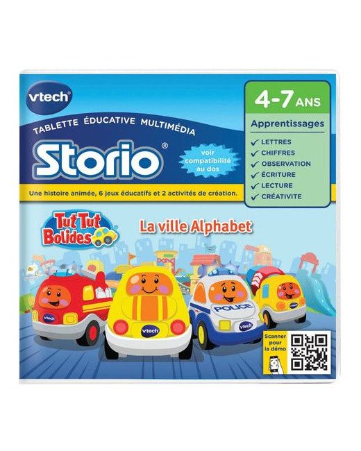 Jeu éducatif Storio : Tut Tut Bolides - La ville alphabet