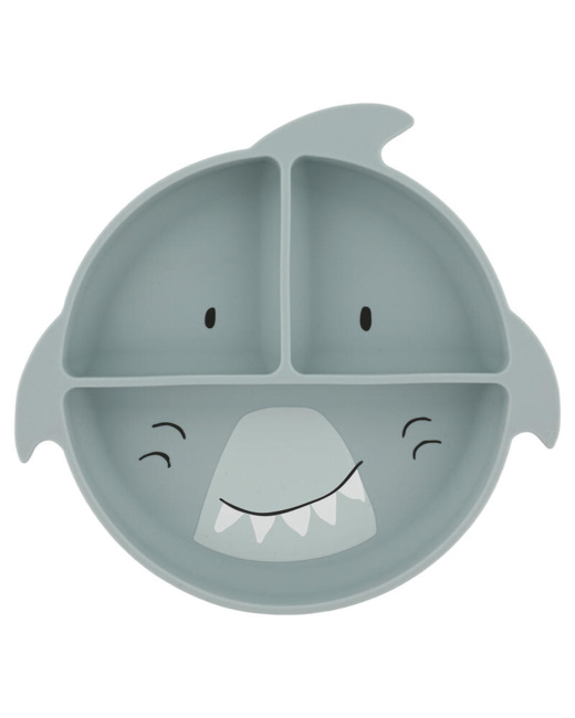 Assiette avec ventouse et compartiments Mr. Shark