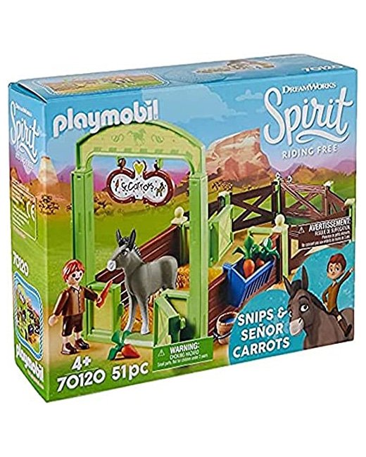 Playmobil Spirit - La Mèche et Monsieur Carotte avec box coloré