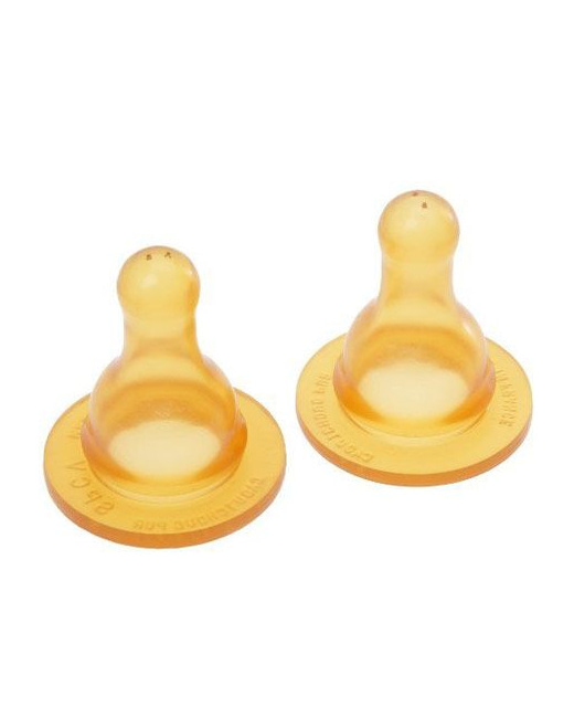 Lot de 2 tétines caoutchouc naturel
