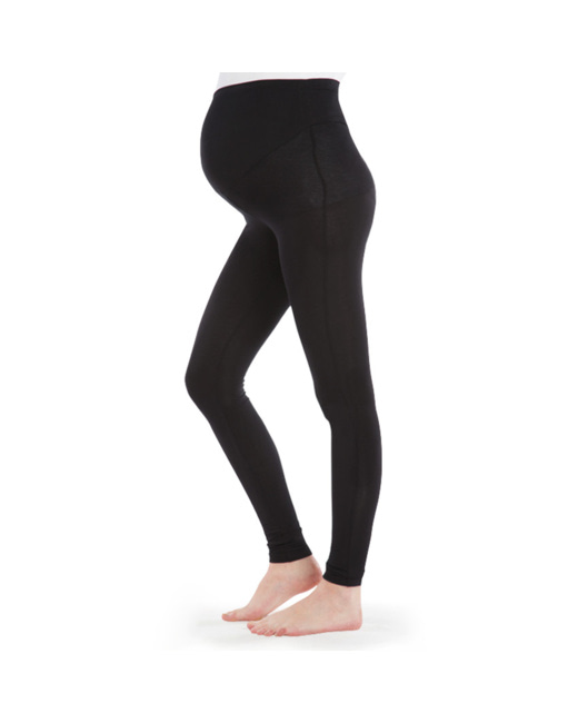 Legging de grossesse noir à bandeau haut