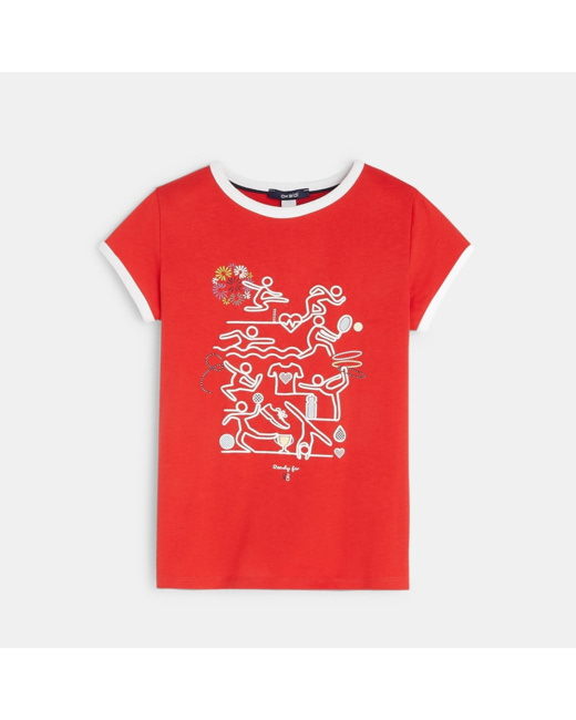T-shirt des supporteurs rouge fille