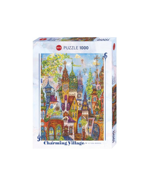 Puzzle 1000 pièces charming village red arches