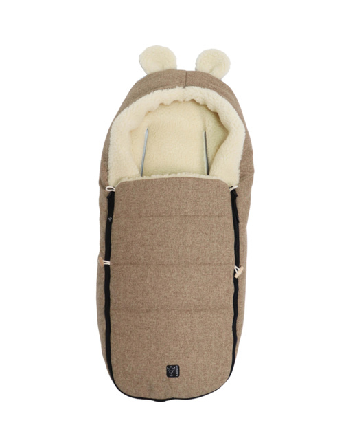 Chancelière capuche souris en laine