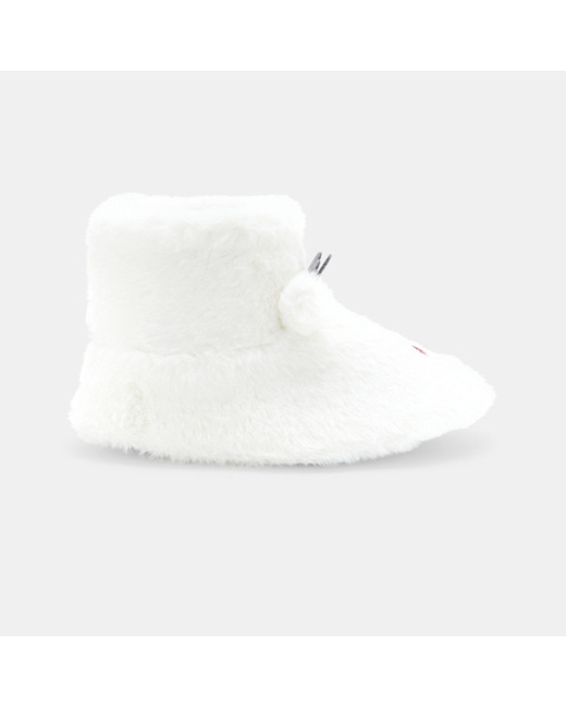 Chaussons soft boa fourrés rennes blancs fille