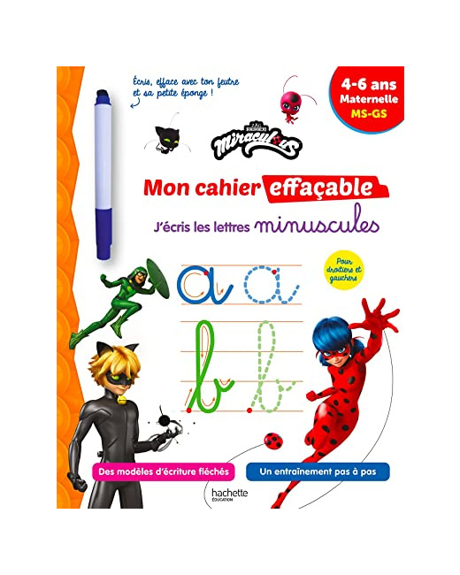Miraculous - Mon cahier effaçable - J'écris les lettres minuscules