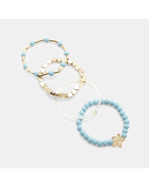 Bracelets perles fantaisie rose et or fille