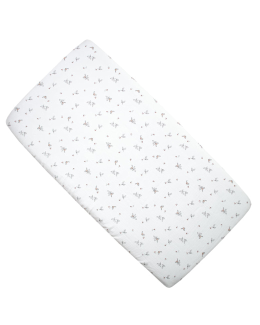 Drap housse berceau en gaze de coton, Melody