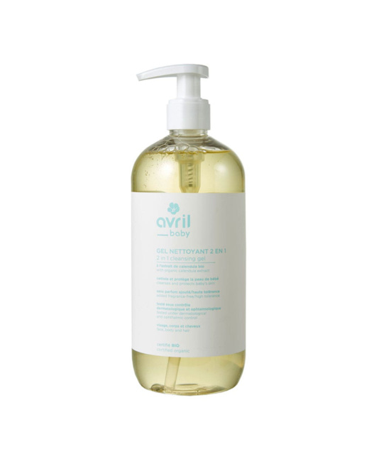 Gel nettoyant 2 en 1 a l'extrait de calendula bio Bébé Visage Corps et Cheveux