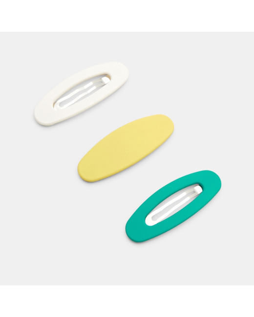 Barrettes unies clic-clac (lot de 3) jaune fille
