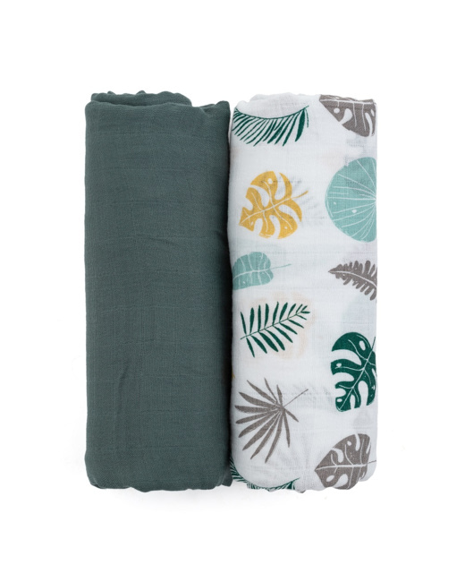 Lot de 2 Langes en Mousseline de Bambou MISTY