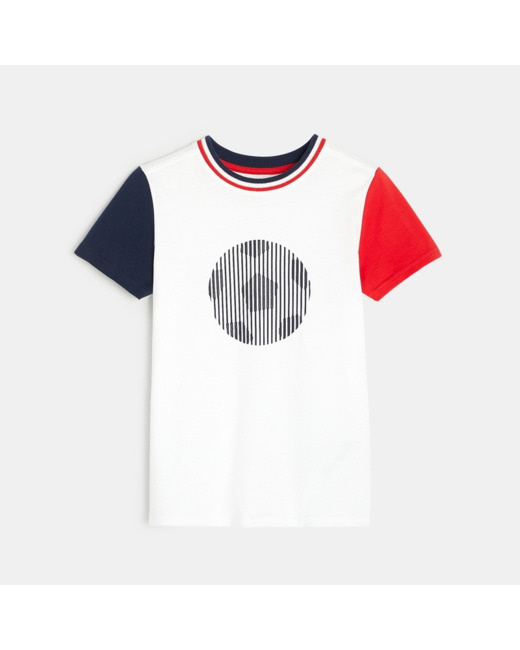 T-shirt spécial fan de foot blanc garçon