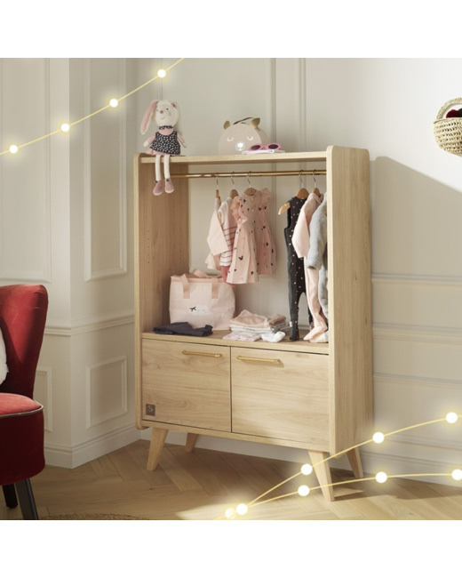 Bibliothèque 2 portes 1 penderie Arty