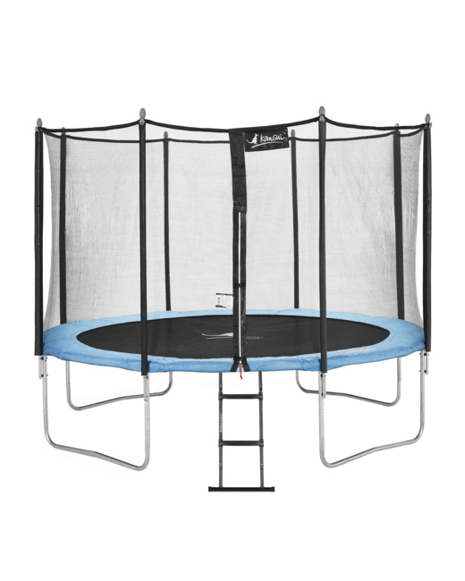Trampoline de jardin 426 cm + filet de sécurité + échelle