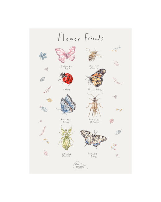 Poster Amis des Fleurs