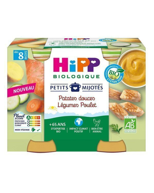 Pots Patates douces Légumes poulet Bio