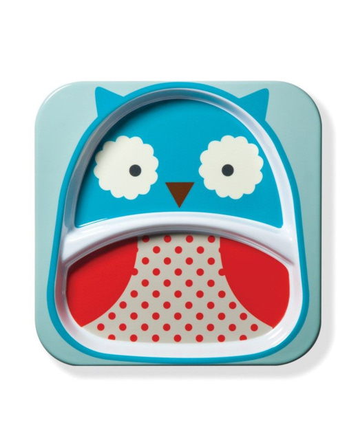 Assiette à compartiments Hibou