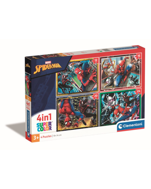 Puzzle Marvel Spiderman - 1x12 + 1x16 + 1x20 + 1x24 pièces