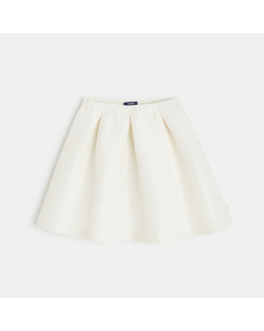Jupe de cérémonie à motifs irisés blanche fille