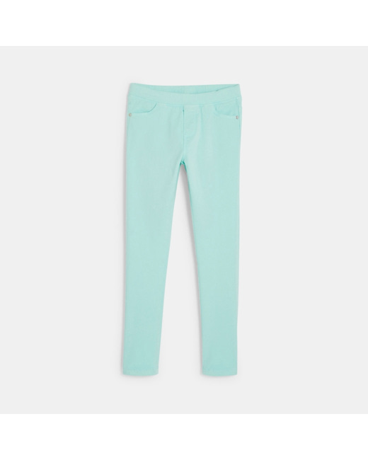 Treggings unis vert fille