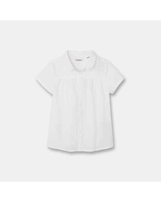 Chemisette unie blanche fille