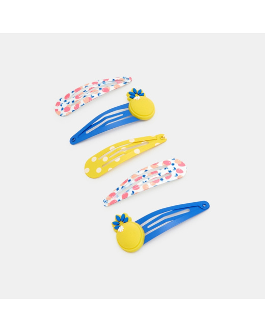 Barrettes à cheveux fruits (lot de 5) jaune fille
