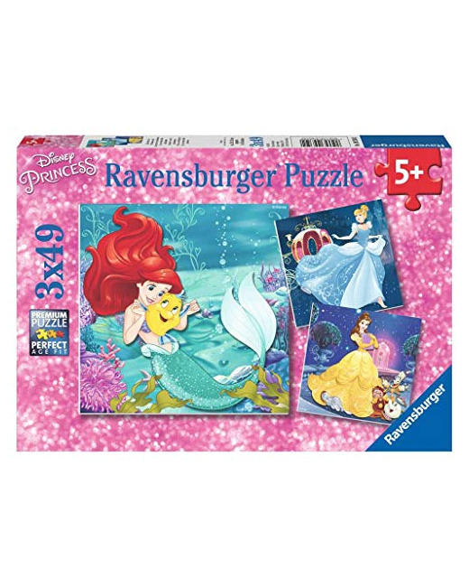 Puzzle - Aventure des princesses - Disney Princesses - 3x49 pièces