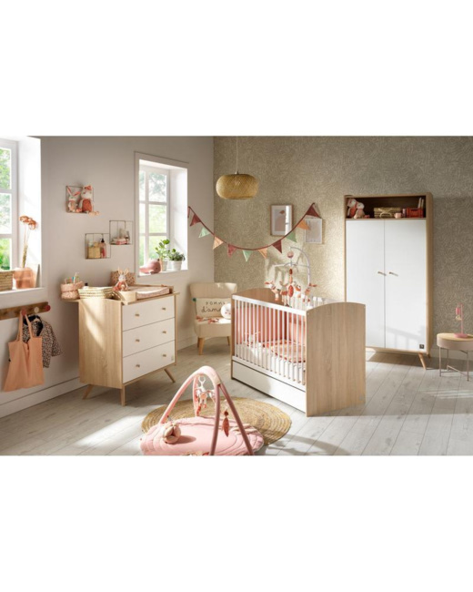 Chambre Trio Access Lit bébé + Commode + Armoire